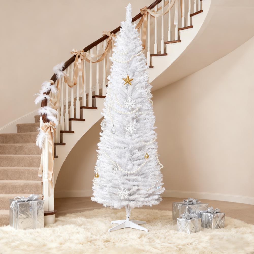Slim Artificial Pencil Christmas Tree with 499 Branches - 7 ft