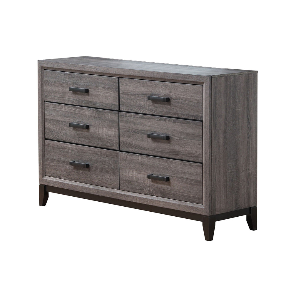 Mirage Dresser with Six Spacious Drawers - Dark Gray or White