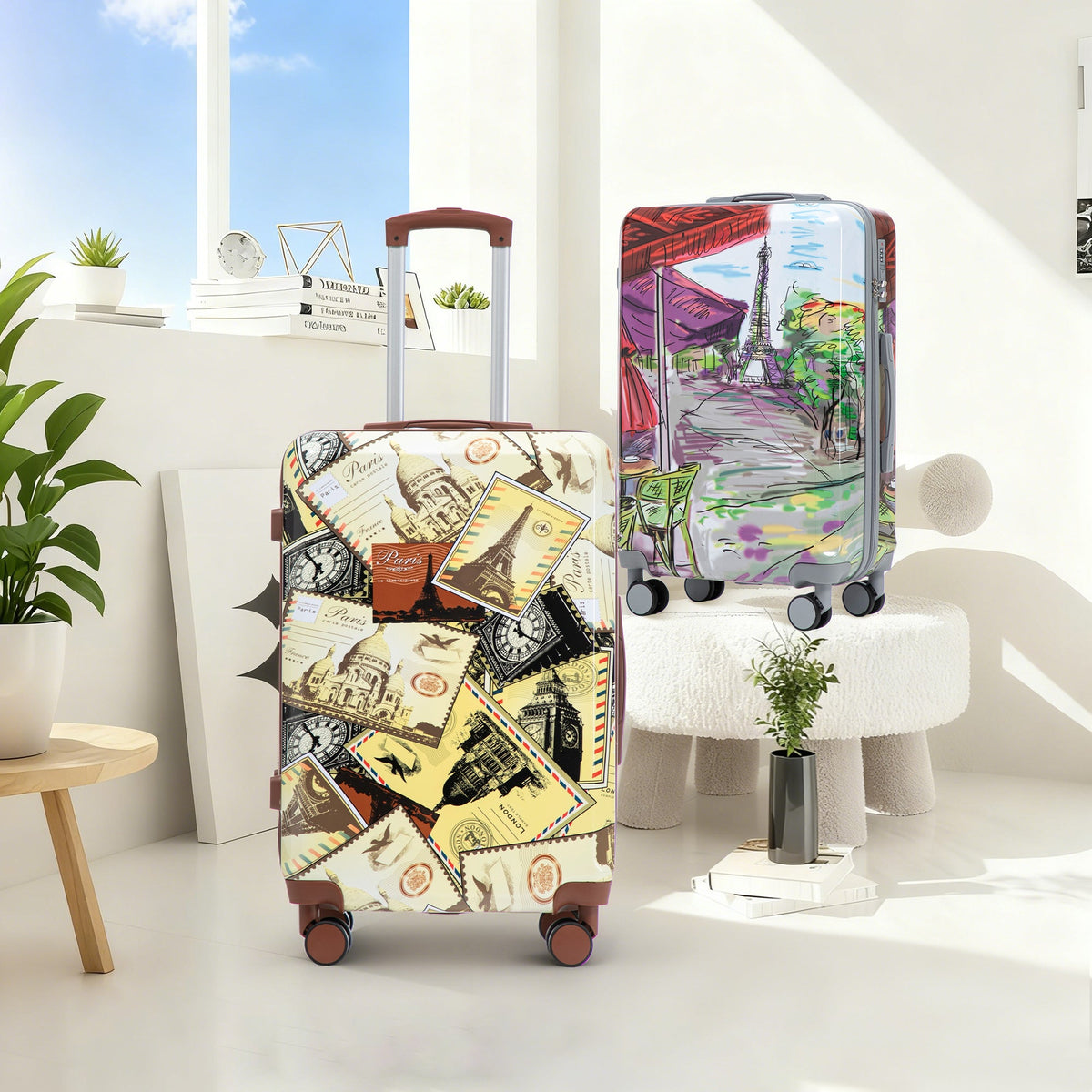 PC Spinner Wheel Luggage Set with Combination Lock - Hard Case