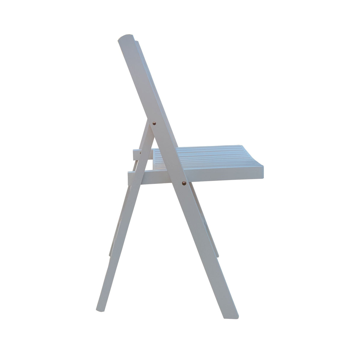 Folding Special Event Chair Set of 4 with Solid Wood Construction - White