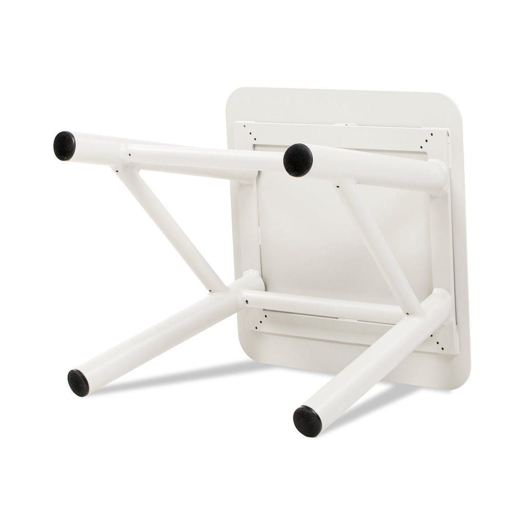Atlas 19.5" Square Outdoor Patio Side Table with Rust-Resistant Aluminum - Light