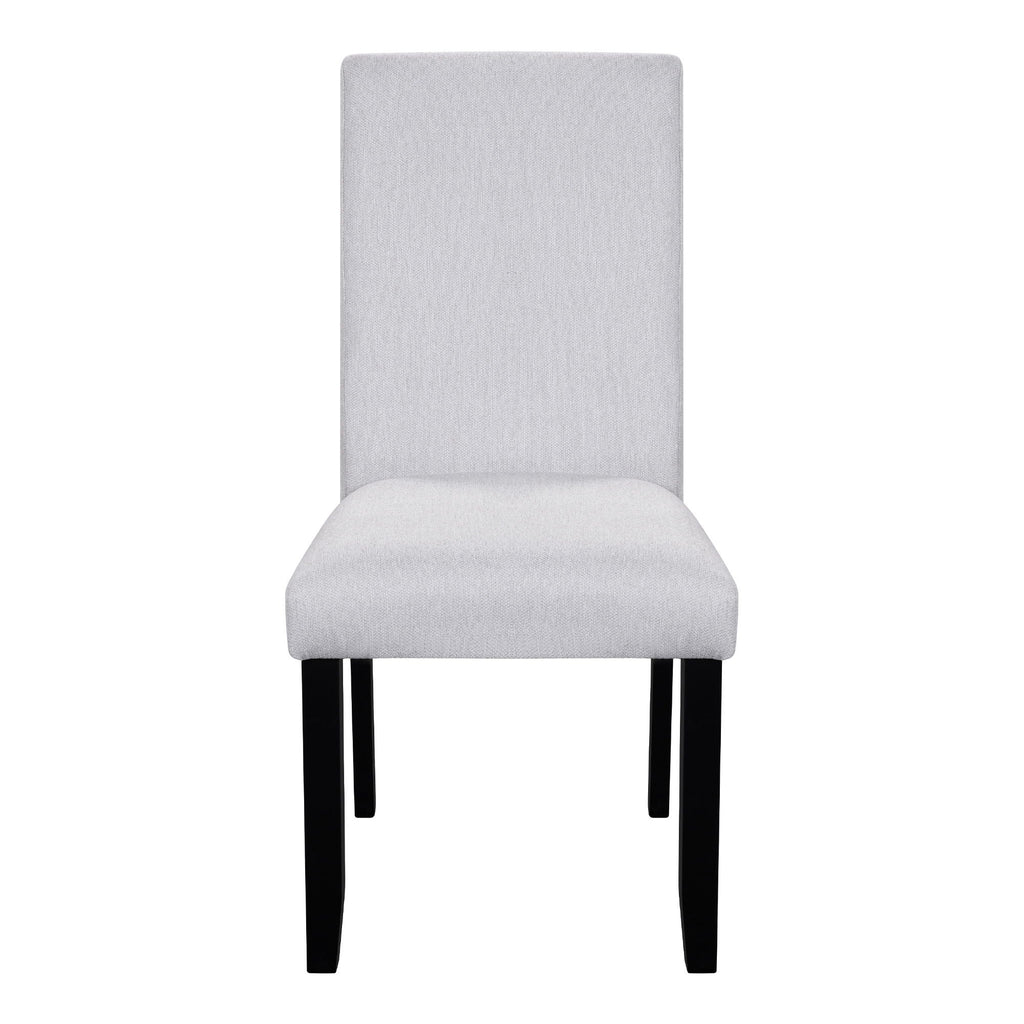 5 Piece Round Dining Table Set with Upholstered Chairs - Black or White