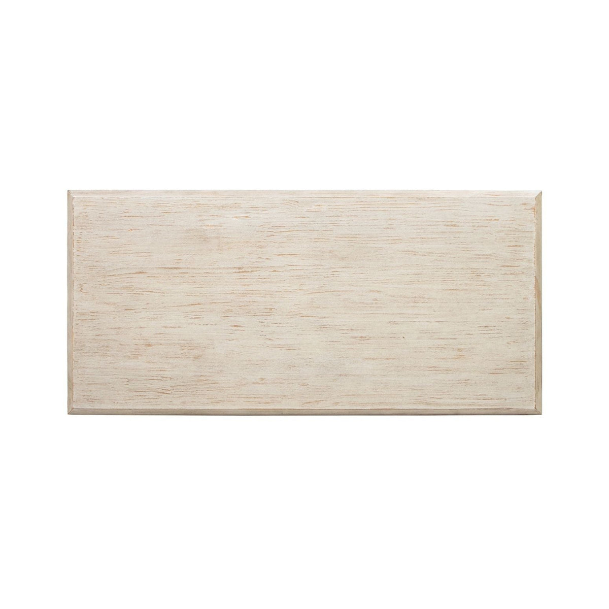 Geometric Waterfall Console Table with Solid Wood Construction - White or Light Brown