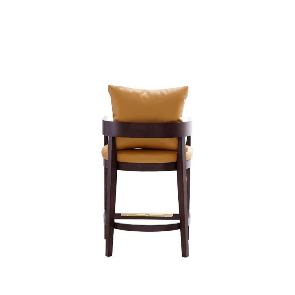 Mid-Century Modern Counter Stool with Upholstered Seat - Multiple Colors