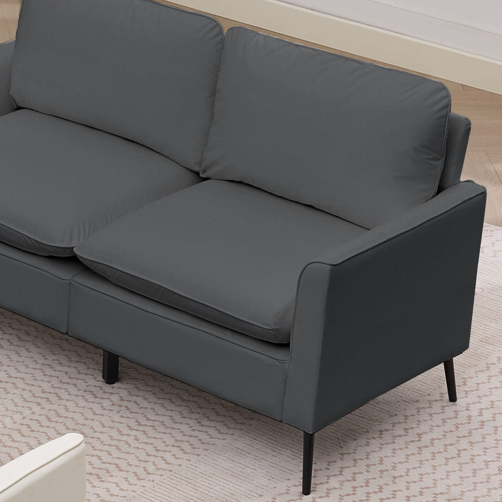 Upholstered Loveseat with Plush Headrest - Multiple Colors