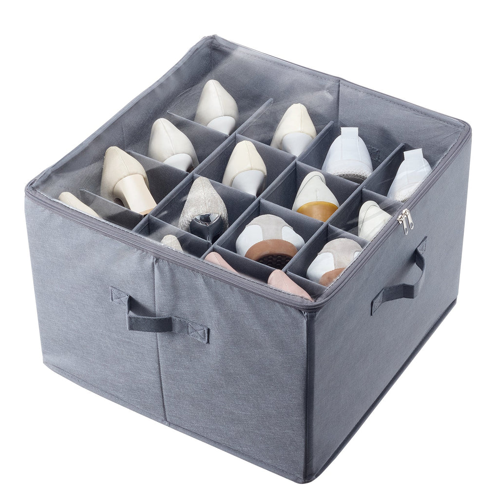 Under Bed Shoe Storage Organizer with Clear Window - Bedroom Storage