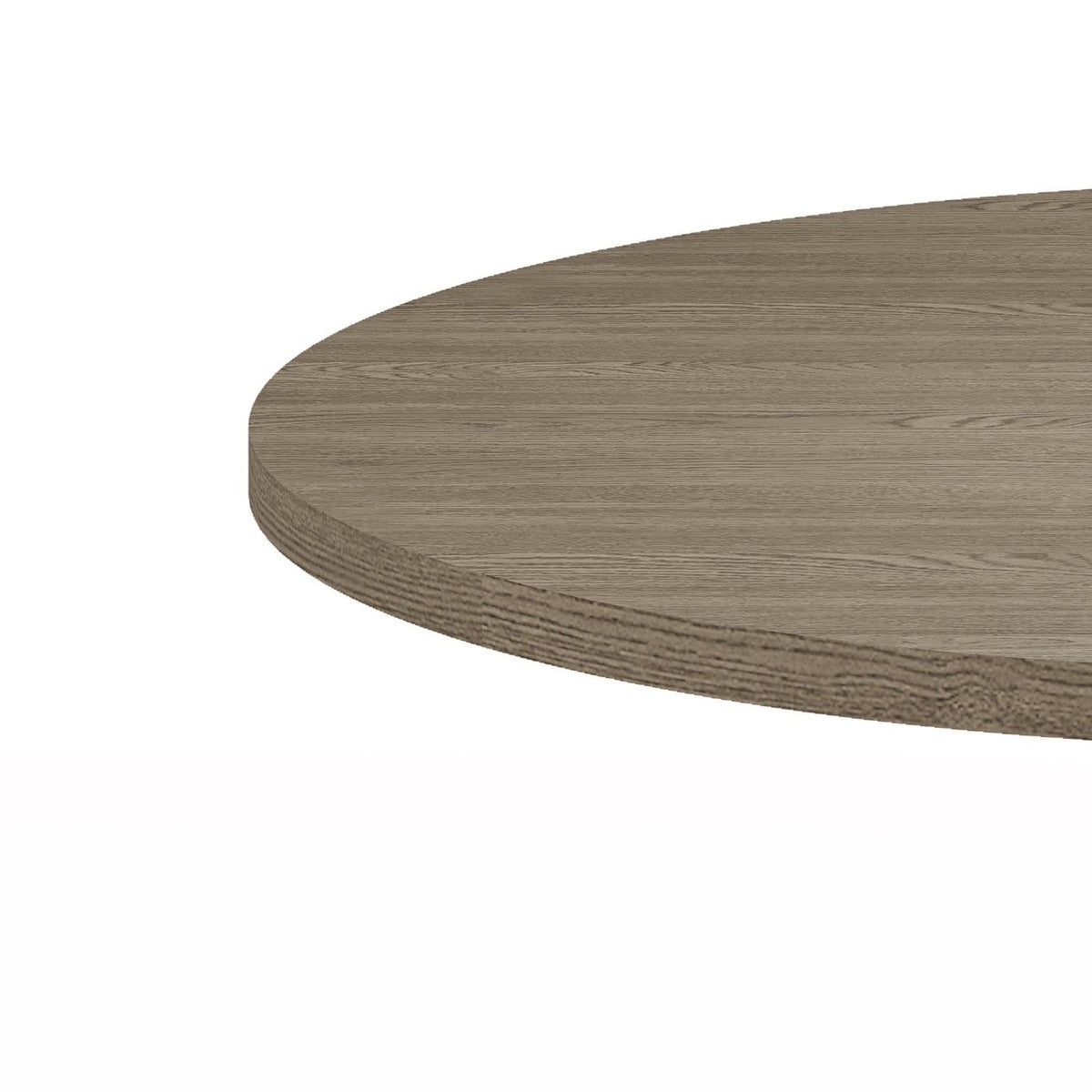 Round 5 Piece Dining Table Set with Pedestal Base - White And Gray