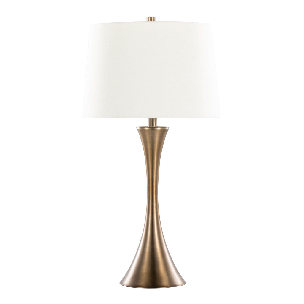 Contemporary Elegant Table Lamp Set with 3-Way Switch - Pearl Silver or Bronze