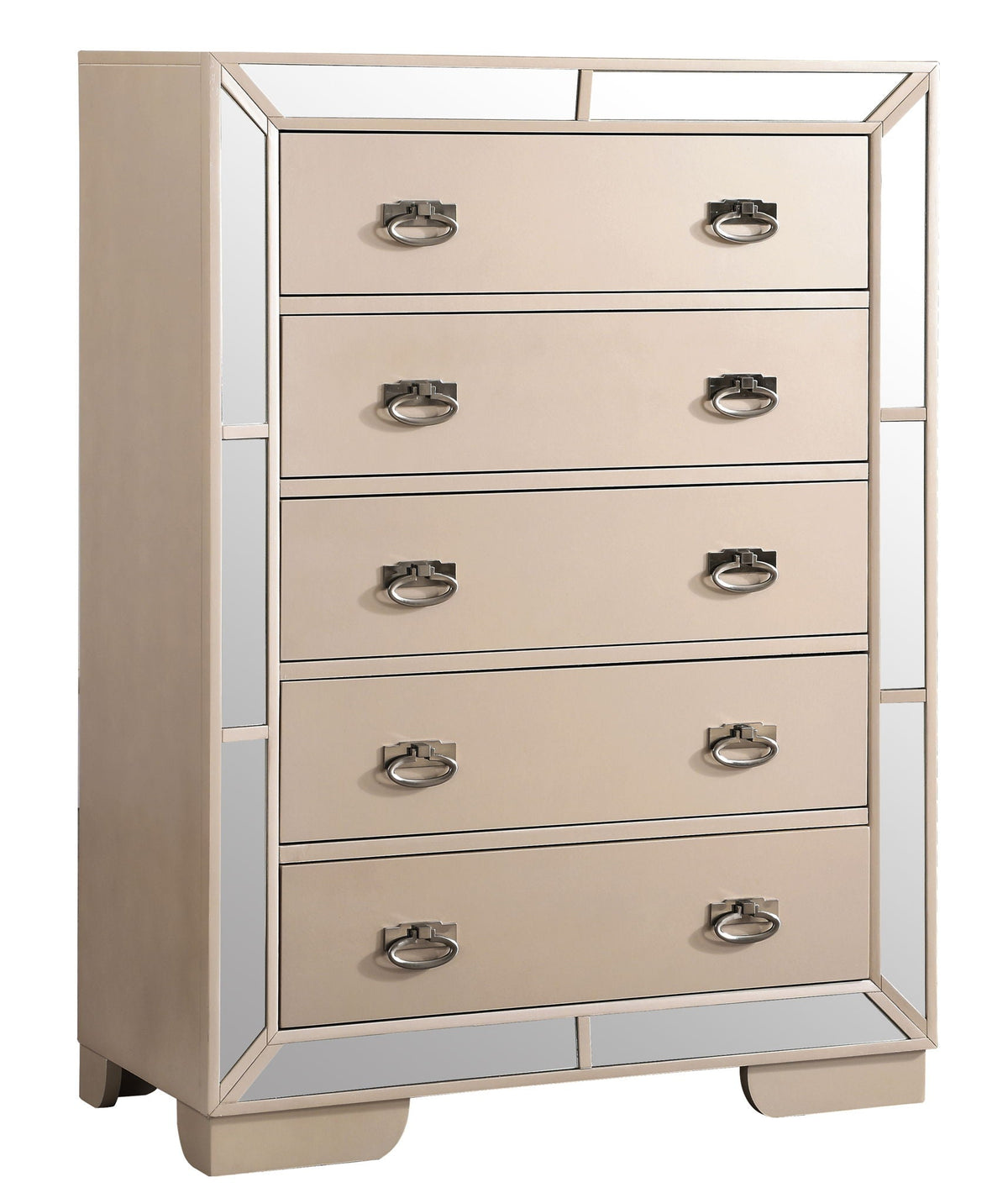 Sleek Contemporary Storage Chest with Ample Storage - Pearl Silver or Beige