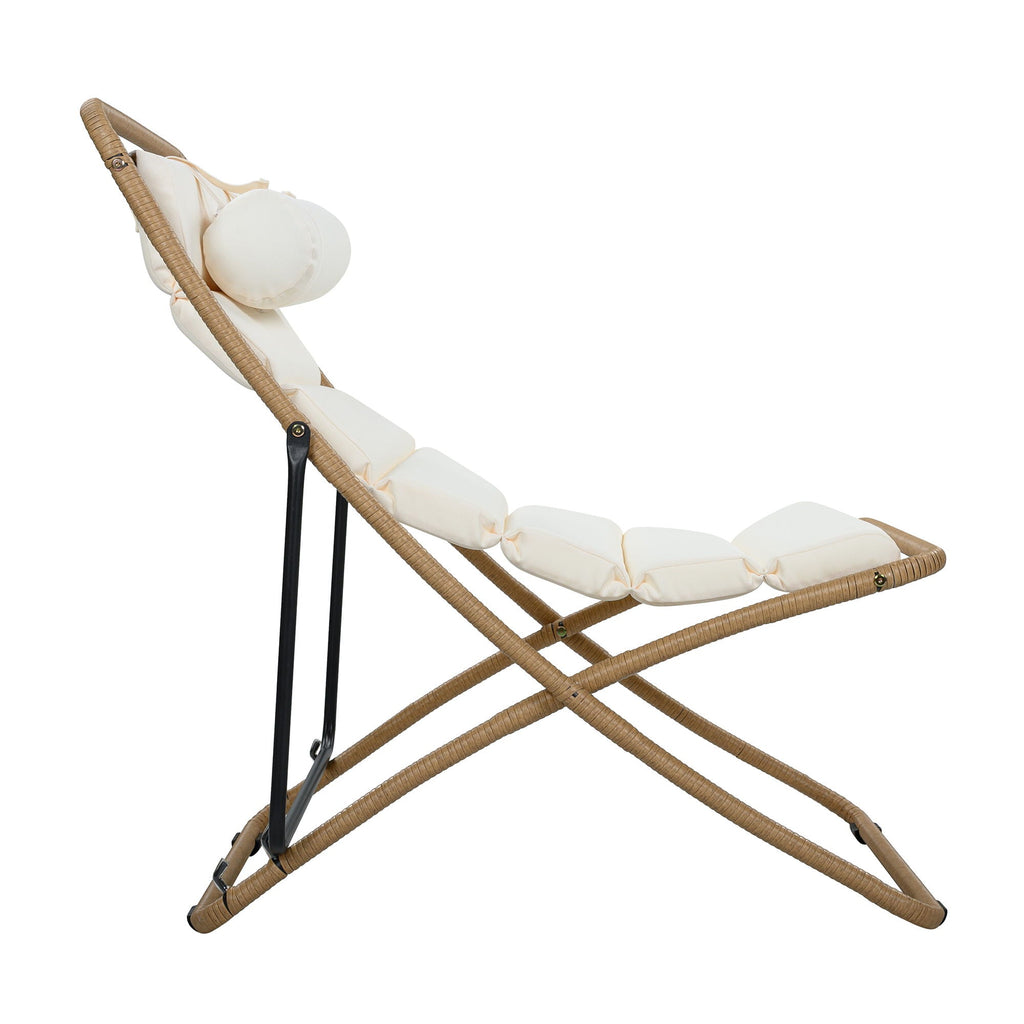 Outdoor Folding Chair Set with Adjustable Backrest – Black or Yellow