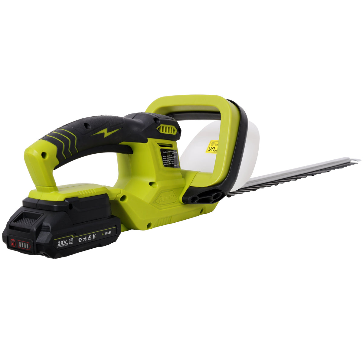 21V DC Hedge Trimmer with Dual-Action Blades – 36.6" Wide Cutting