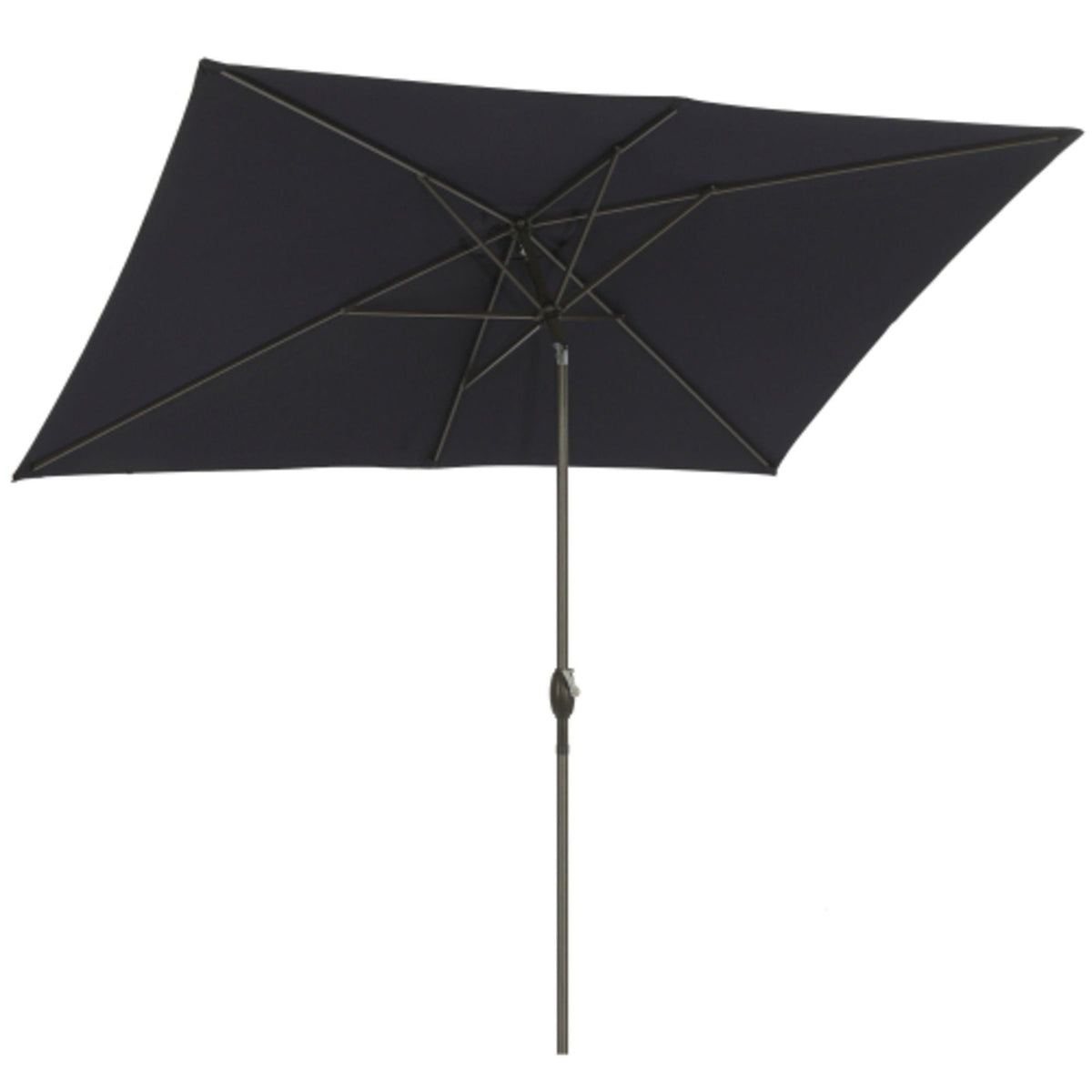 Rectangular Patio Umbrella with Crank Tilt - UV-Resistant Canopy