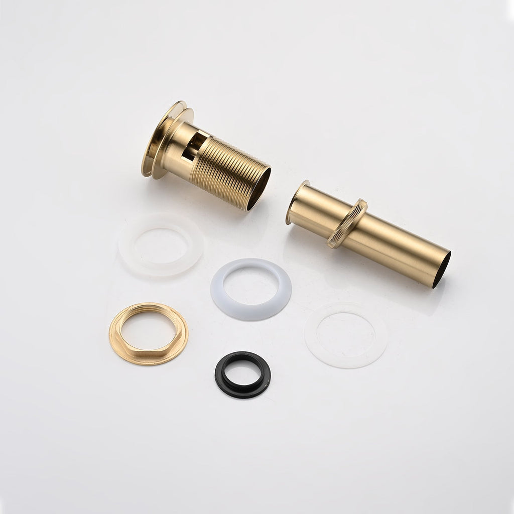 304 Stainless Steel Bathroom Sink Drain with Pop-Up Design - Silver