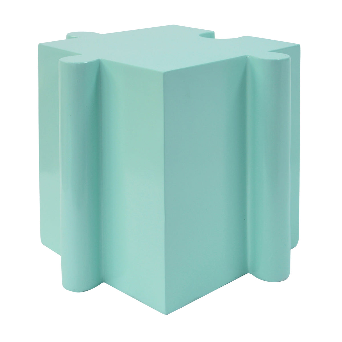 Puzzle Art Side Table with Modular Puzzle Design - Magnesium Oxide