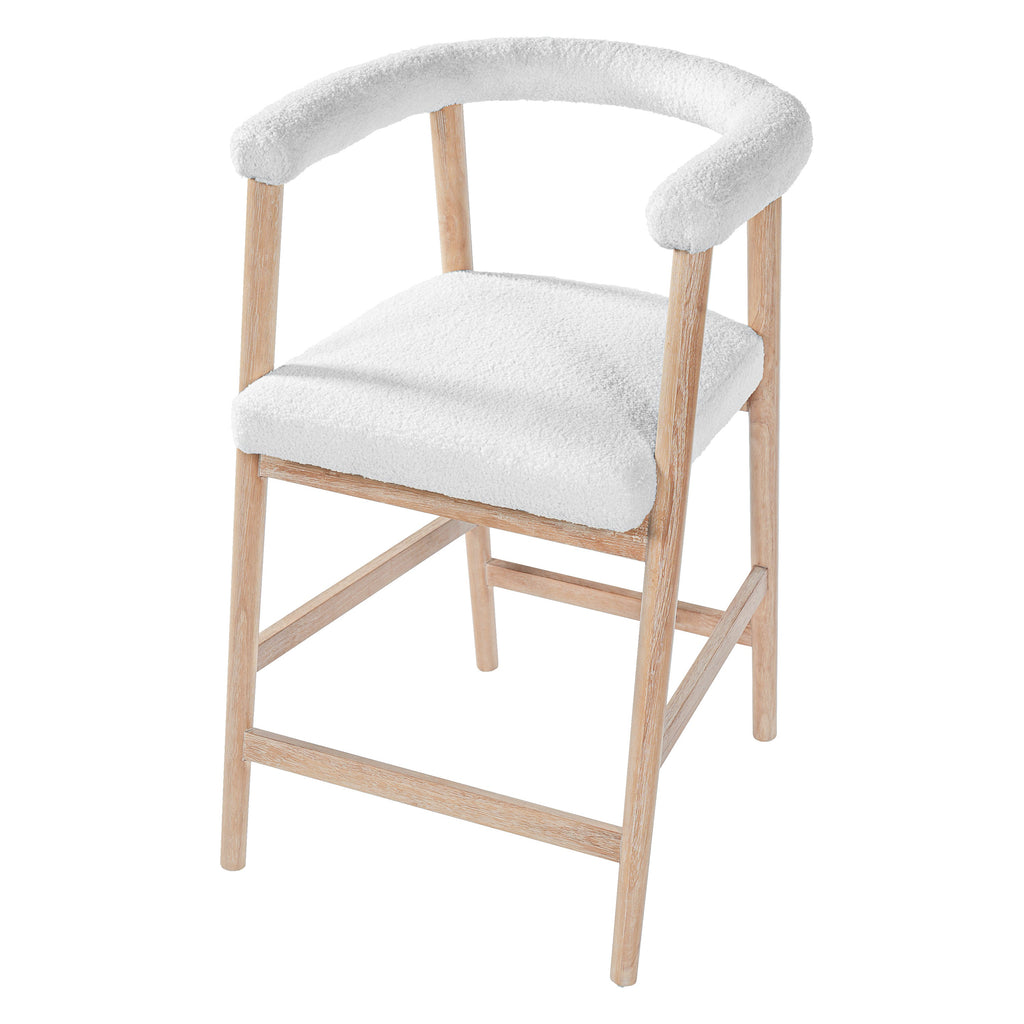 Natural 25" Seat Height Bar Stools with Back, Set of 2