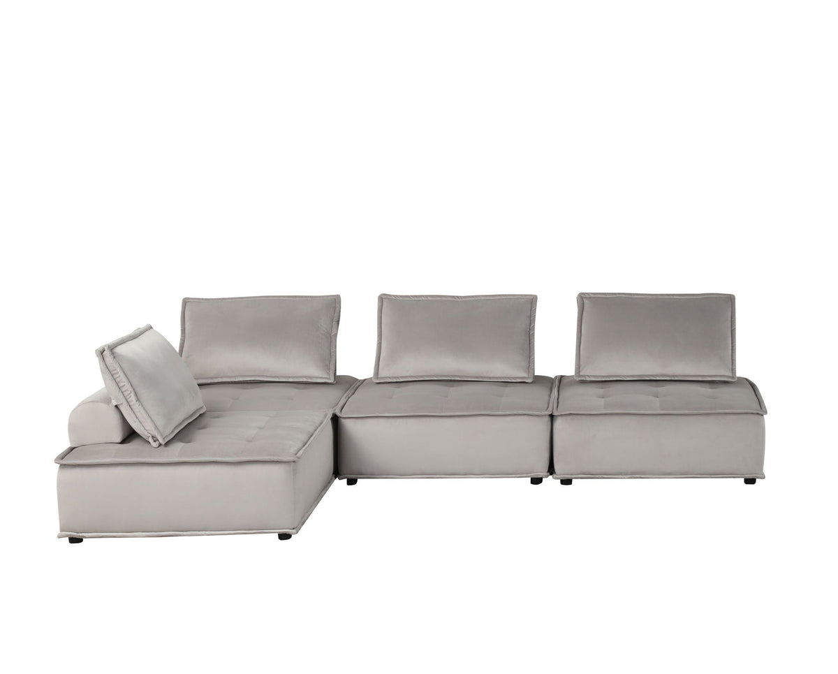 Anna Soft Modular Sectional Sofa with Modern Comfort - Black or Gray