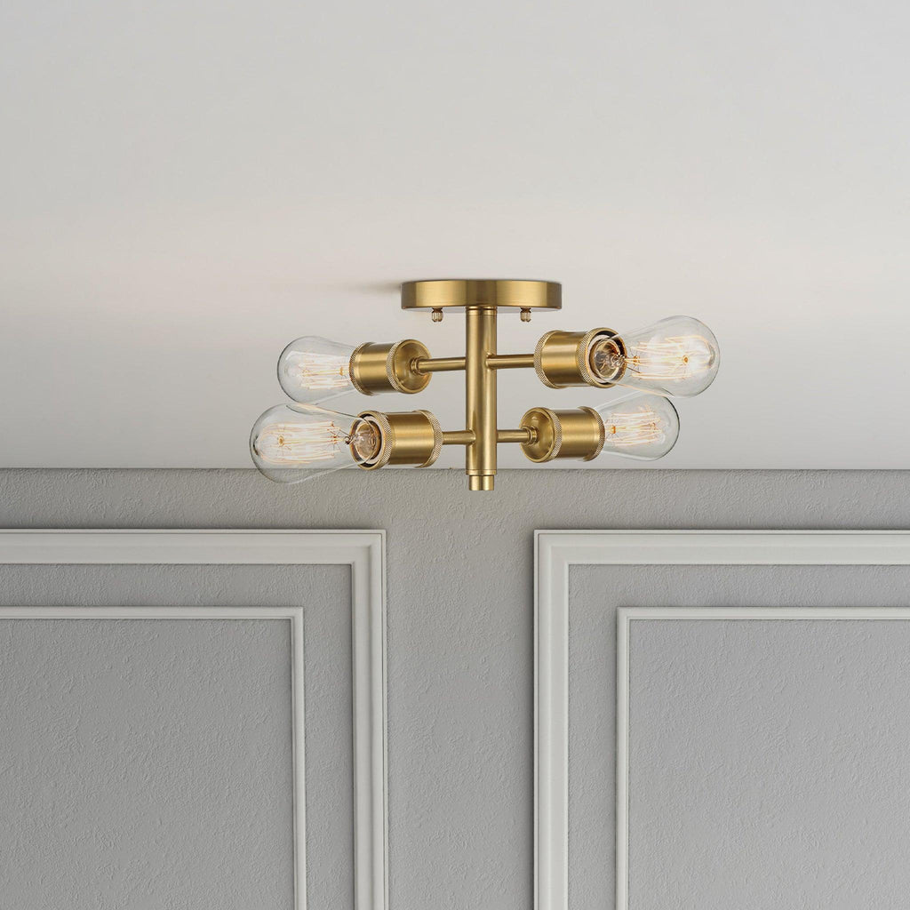 Ephemeral - 4 Lights Semi Flush Mount Ceiling Pendant