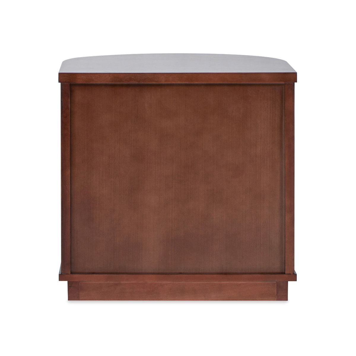 2 Drawer Storage Side Table with Fluted Carved Detail - Light or Dark Brown