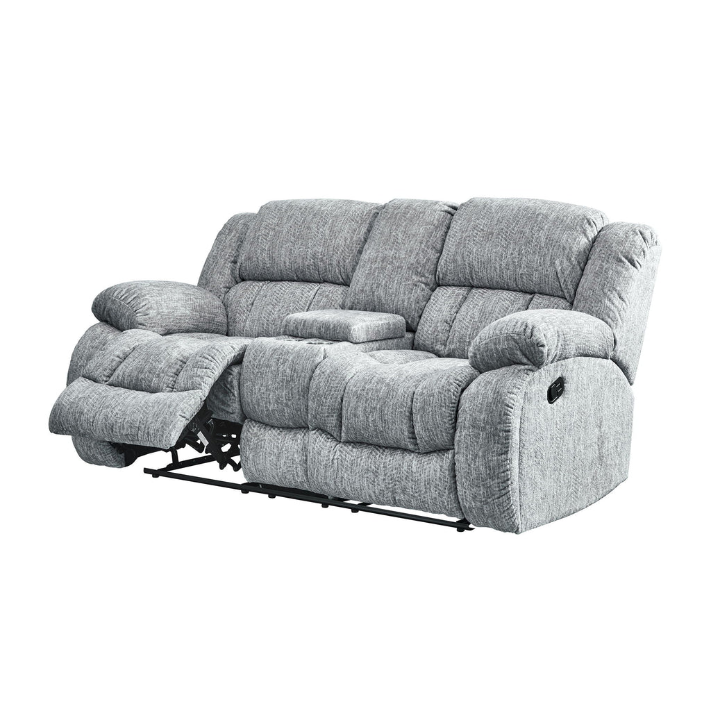 Console Reclining Loveseat with Manual Motion - Black or Gray