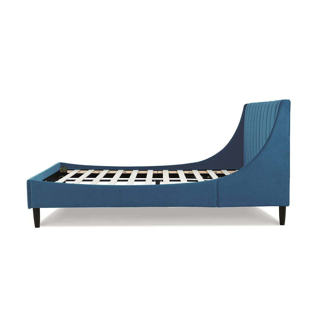 Vertical Tufted Modern Headboard Platform Bed Set with Upholstered Finish - Multiple Colors
