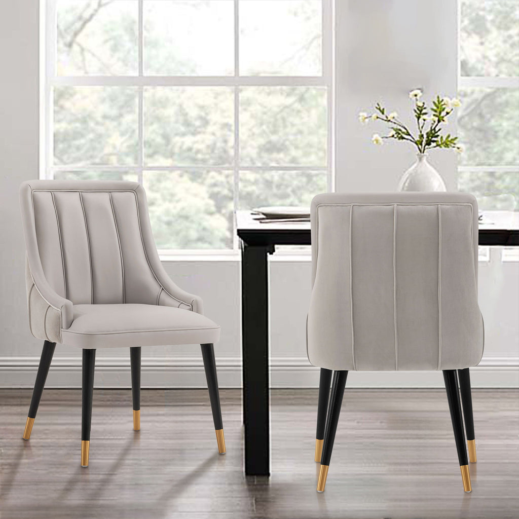 Eda Dining Chair with Stitched Upholstery - Multiple Colors
