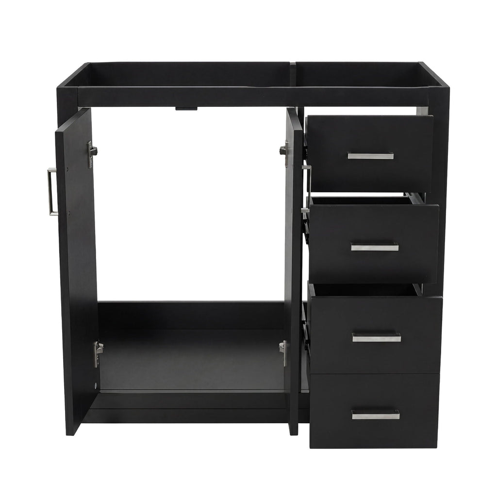 Retro Style Bathroom Vanity with Soft Closing Doors - Multiple Colors