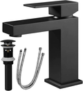 Single Handle Bathroom Faucet with Water-Saving Aerator - Matte Black