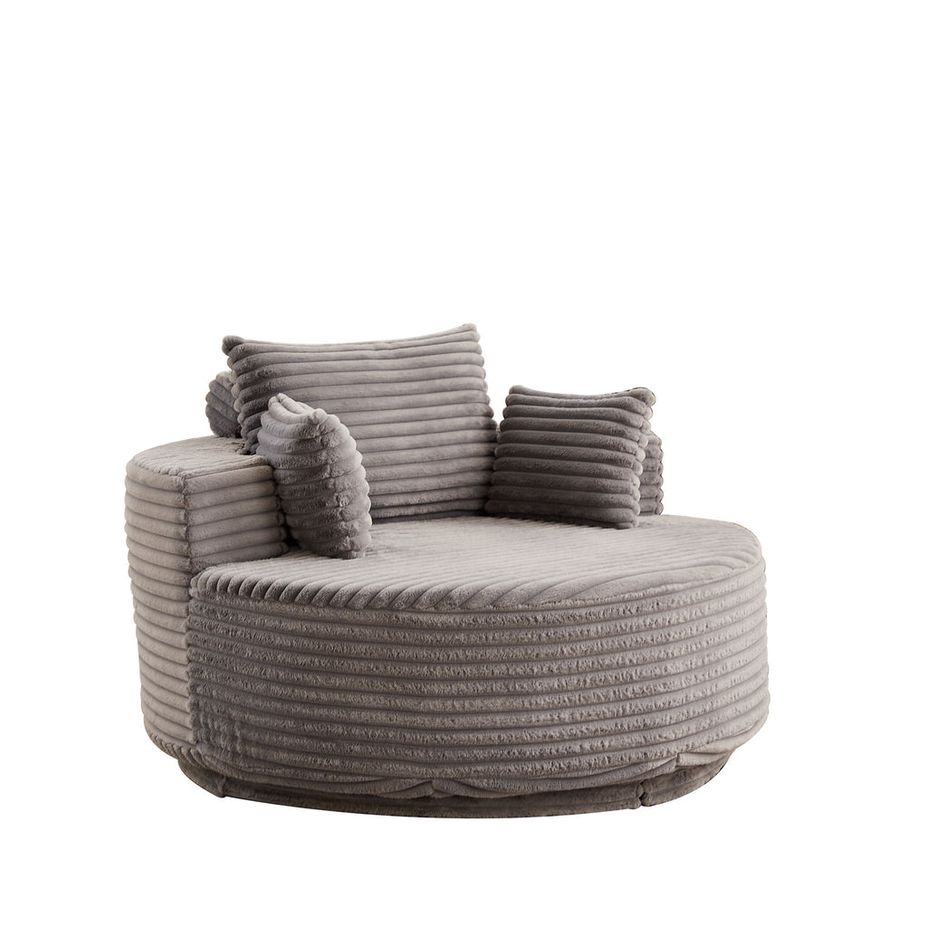 Swivel Sleeper Chair with Supportive Pillow and 360° Base - Multiple Colors