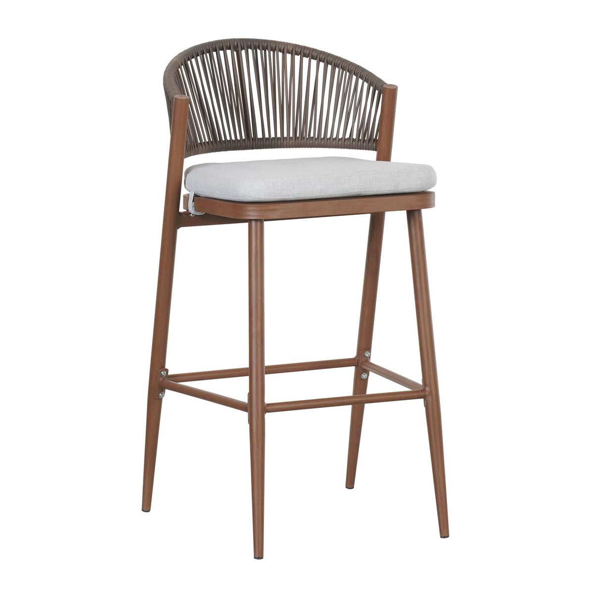 Outdoor Bar Height Metal Frame Counter Stools