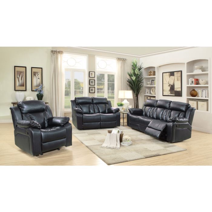 Elegant Reclining Sofa with Sturdy Construction - White, Black, Dark Brown