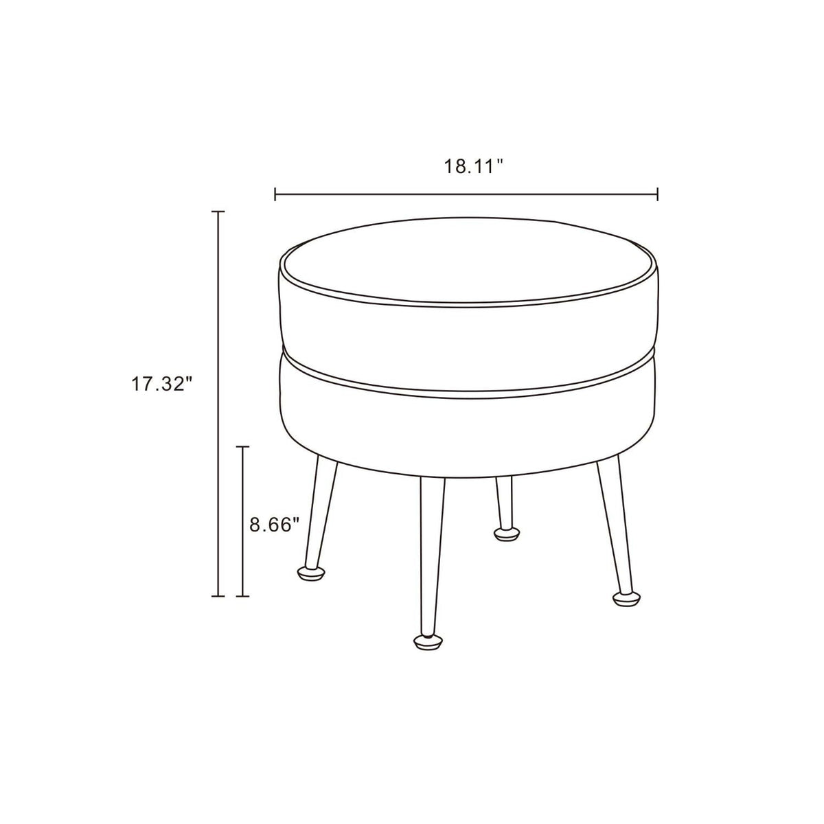 Bailey Upholstered Accent Ottoman