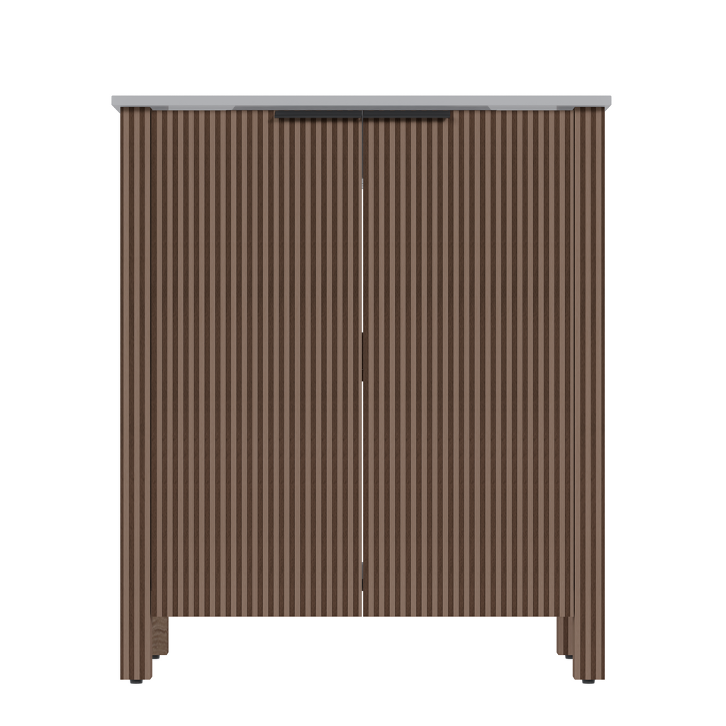 30-Inch Bathroom Vanity with Resin Basin - Brown