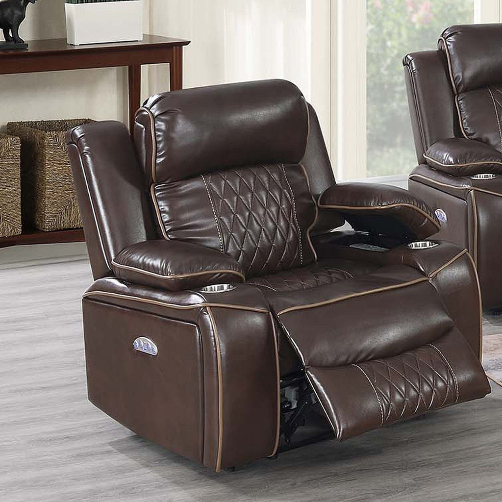 Power Motion Living Room Set with Adjustable Headrest & USB Port - Dark Brown or Dark Gray