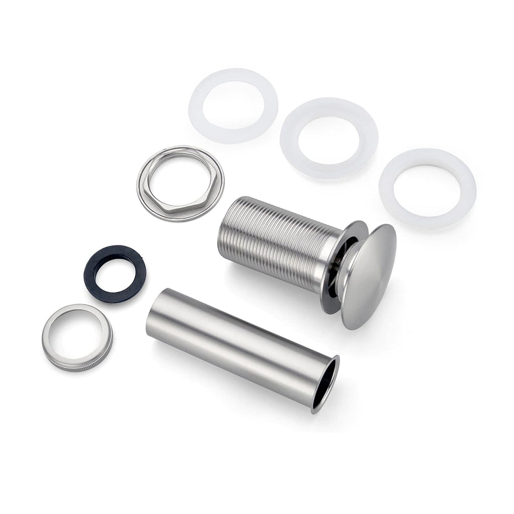 Stainless Steel Bathroom Sink Drain Without Overflow with Pop-Up Stopper