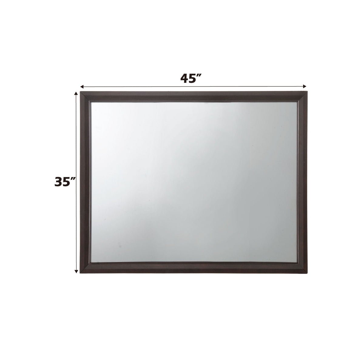 Madison Mirror with Sleek Wood Frame - Espresso