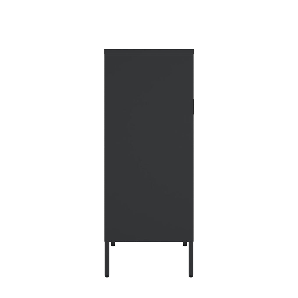 Metal Accent Cabinet with Adjustable Shelves - Black, Green, or White