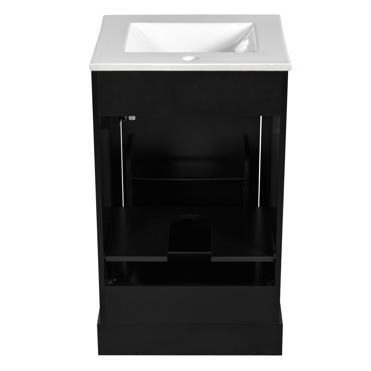 Elegant Bathroom Vanity with Ceramic Sink and Soft-Close Door - Multiple Colors