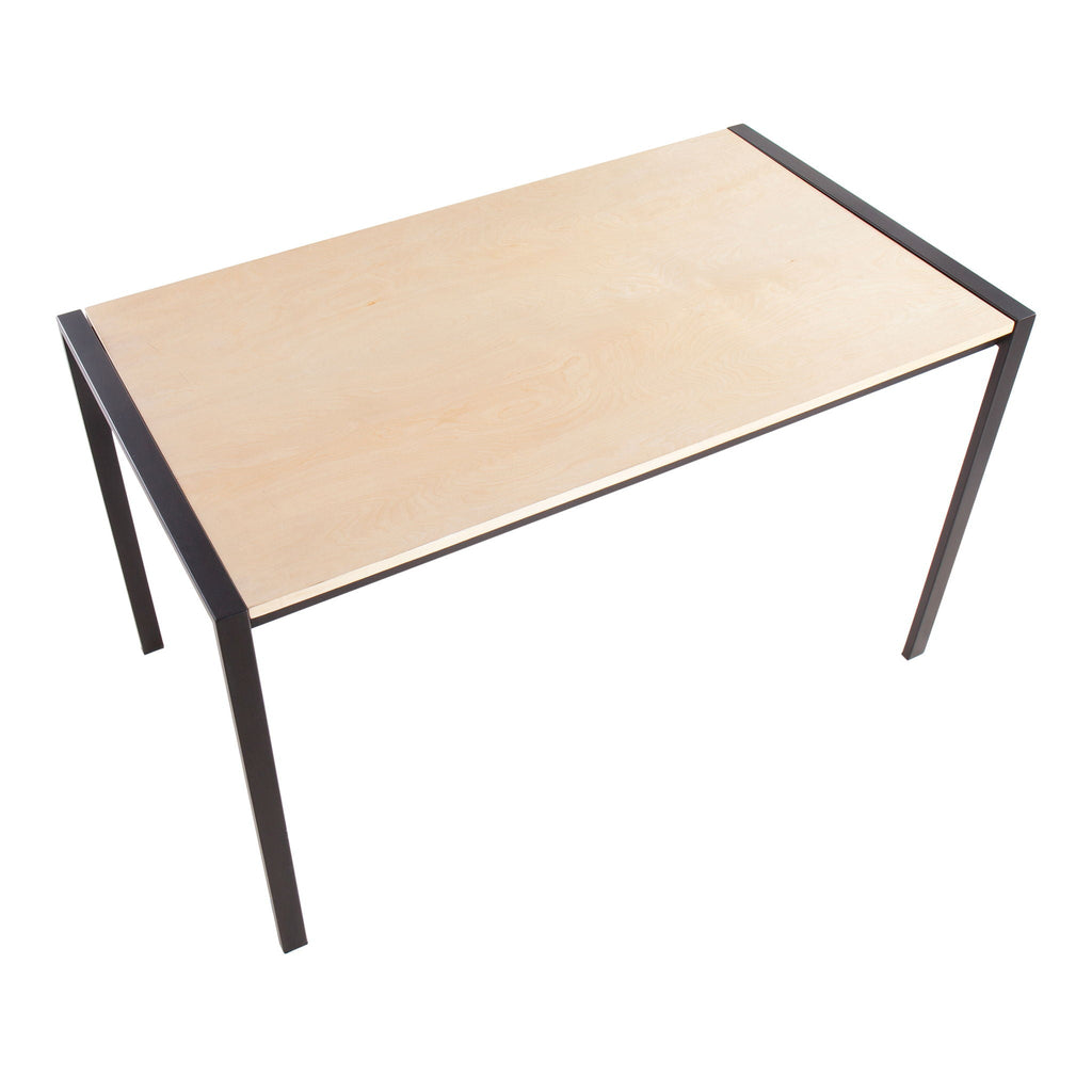 Fuji Modern Dining Table with Glass or Wood Top - Multiple Colors