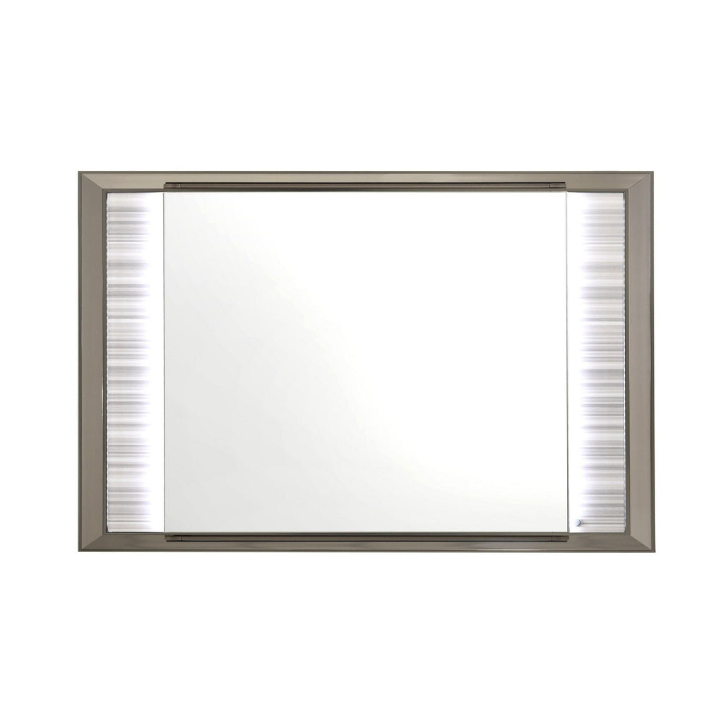 White LED Mirror with Built-In Lighting and Frame