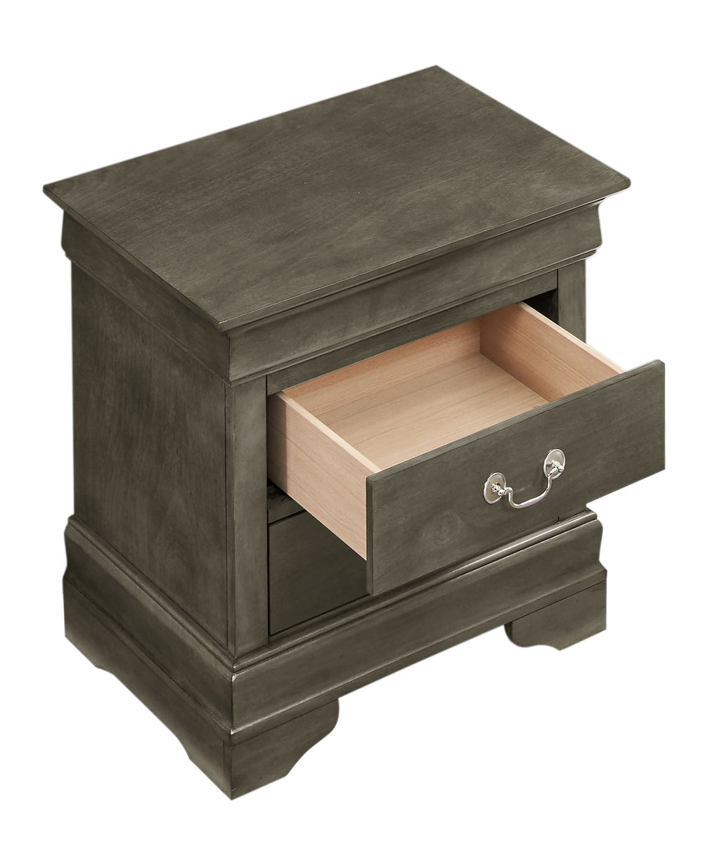 Traditional Style Design Nightstand with Classic Accent - Multiple Colors