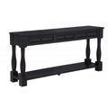Long Console Table with Drawers and Shelf - Dark Brown or Blue