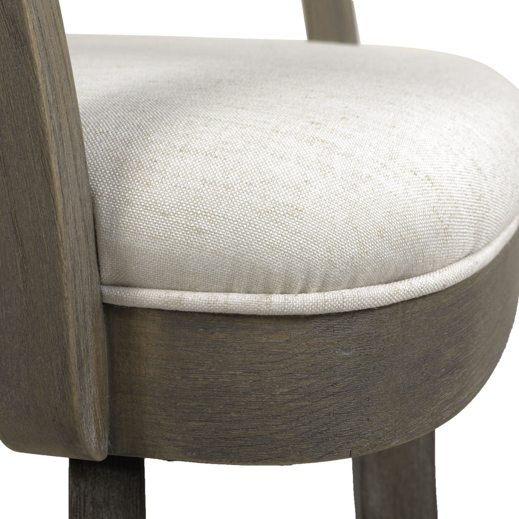 Swivel Counter Height Bar Stool with High Backrest and Solid Hardwood - Multiple Colors