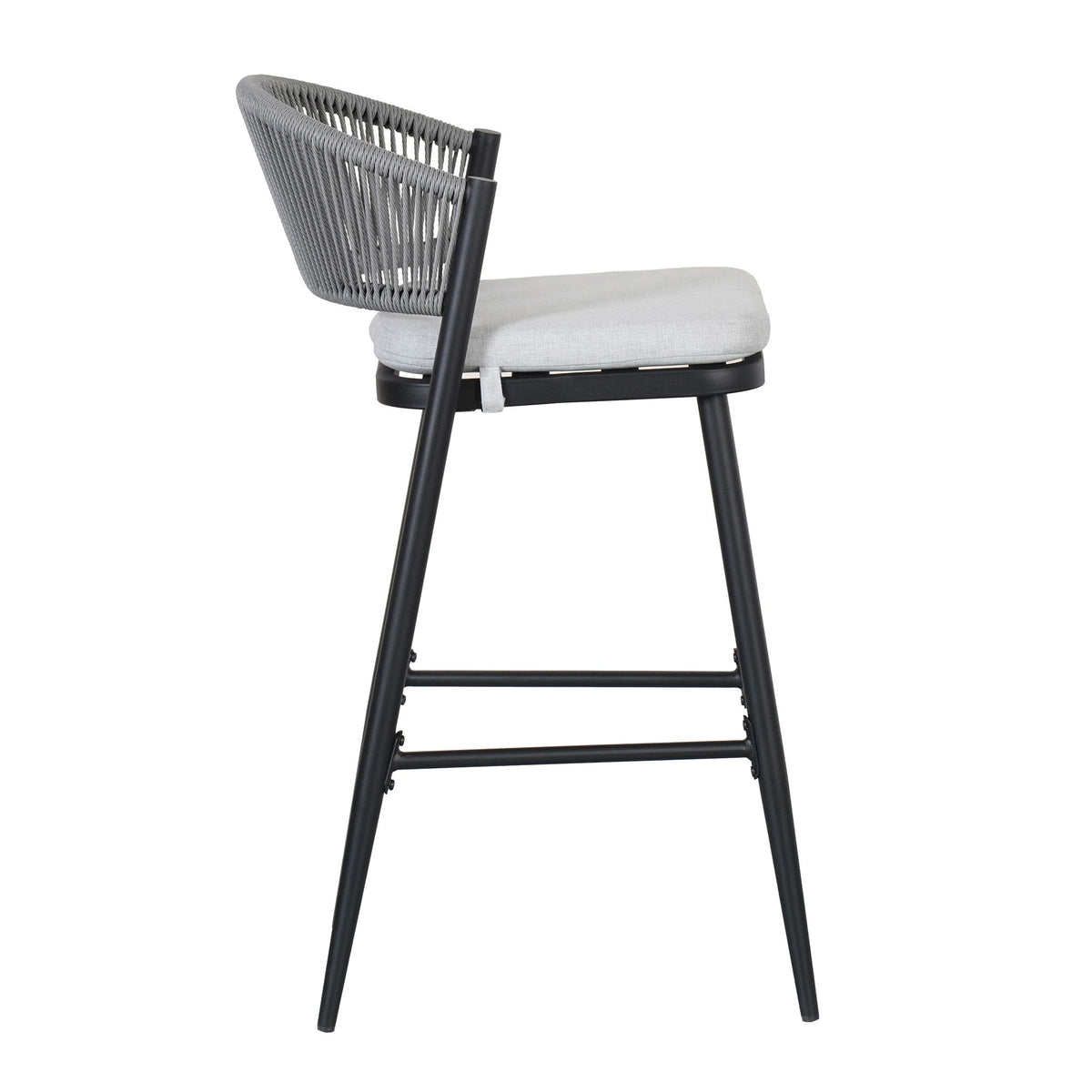 Outdoor Bar Height Metal Frame Counter Stools