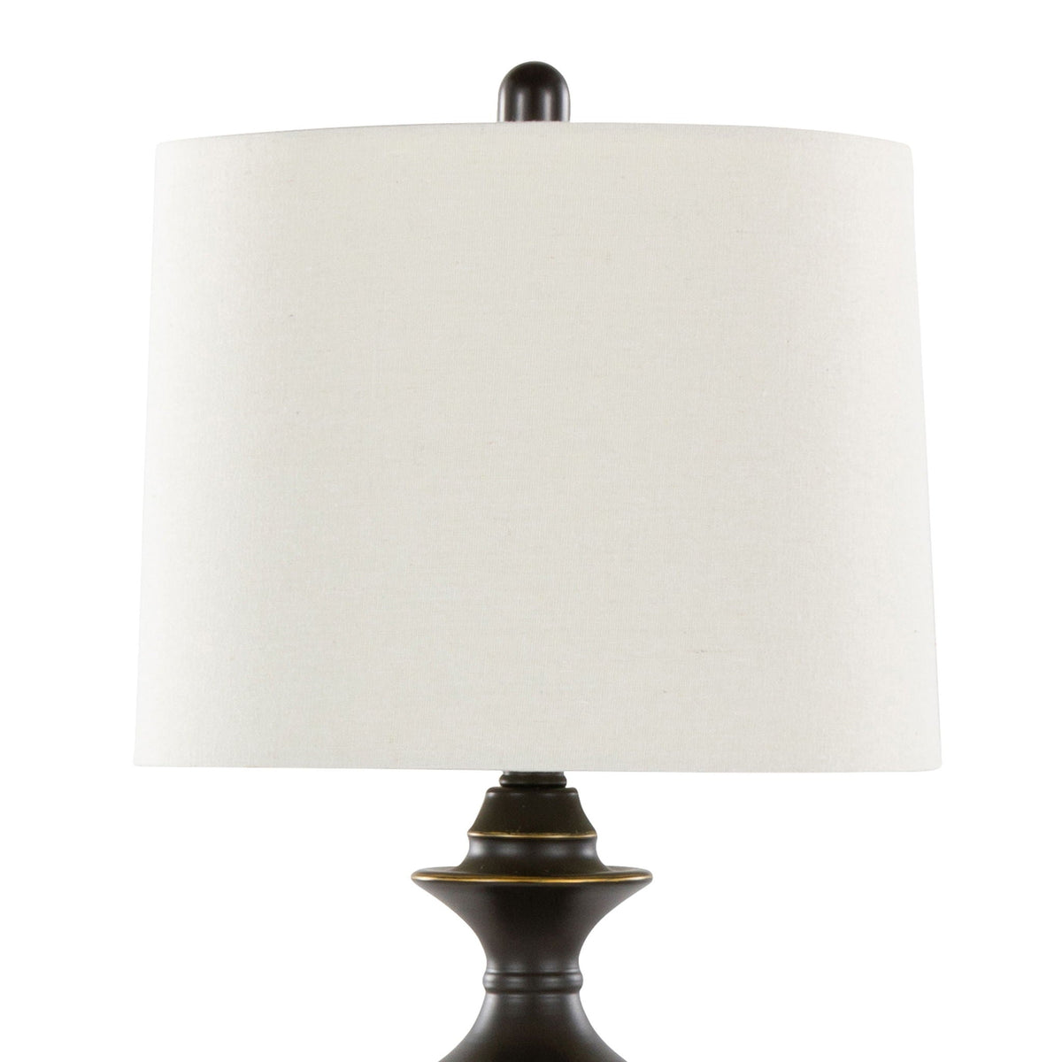 Contemporary Table Lamp Set with Tiered Design - Black