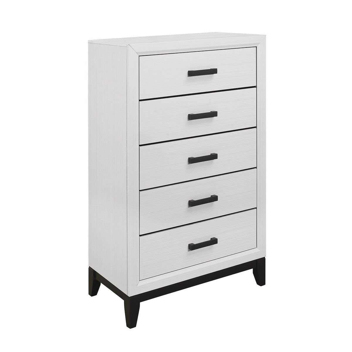 Mirage Chest Accent Chest with Five Drawers - Dark Gray or White