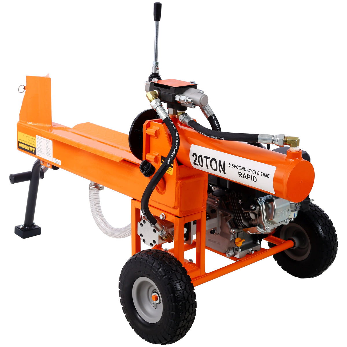 Portable 20 Ton Log Splitter with Auto Return Ram System - Steel