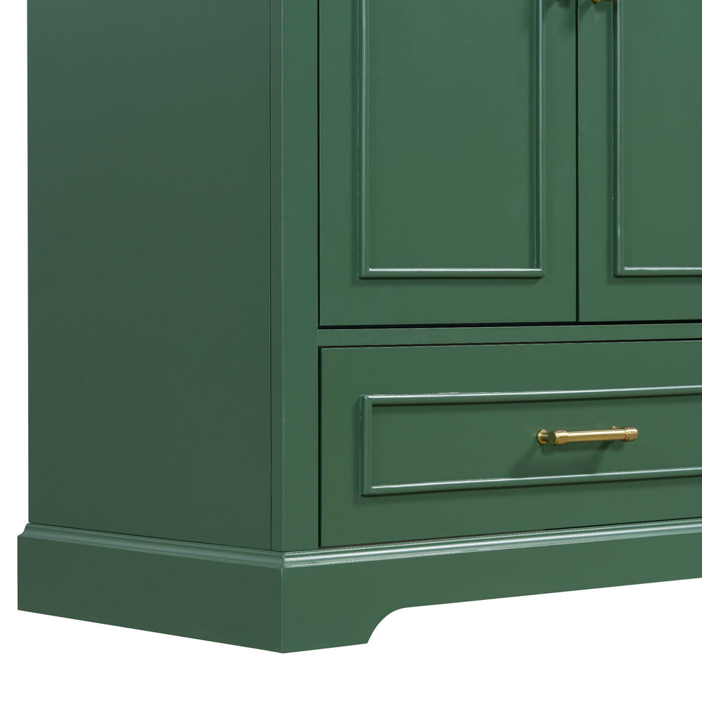 Bathroom Vanity with Sink and Soft Close Doors - White, Black, Green, or Gray