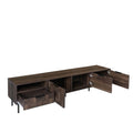 78" TV Stand with Storage Cabinets - Walnut