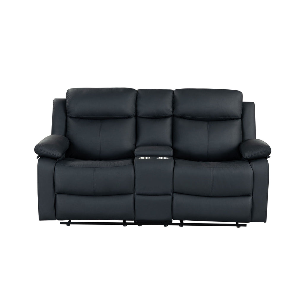 Blanche - Console Reclining Loveseat With LED Lights And Speakers