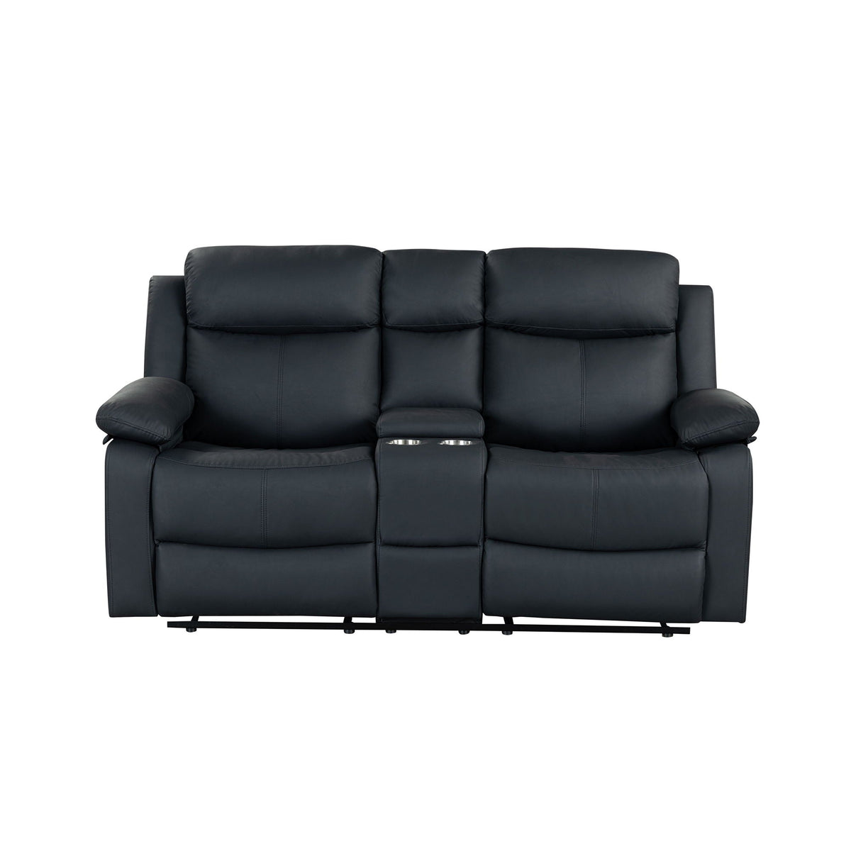 Blanche - Console Reclining Loveseat With LED Lights And Speakers